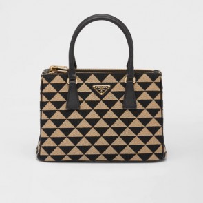 Prada Small Symbole Embroidered Fabric Bag