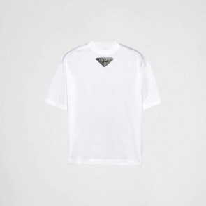 Men's Prada Jersey And Re-Nylon T-Shirt