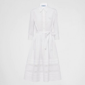 Prada Intarsia Poplin Dress