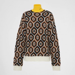 Lady's Prada Ribbed Knit Turtleneck Sweater