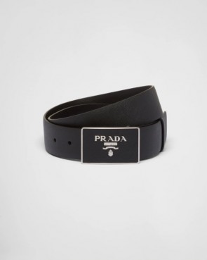 Men's Prada Saffiano Leather Belt