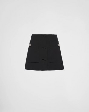 Lady's Prada Wool Satin Miniskirt