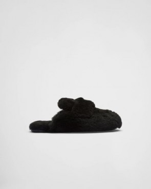 Lady's Prada Shearling Mules