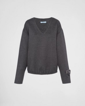 Lady's Prada Cashgora Sweater With Pouch