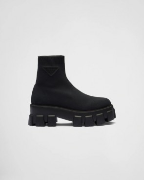 Lady's Prada Monolith knit booties