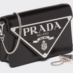 Prada Maxi Triangle Logo Shoulder Bag