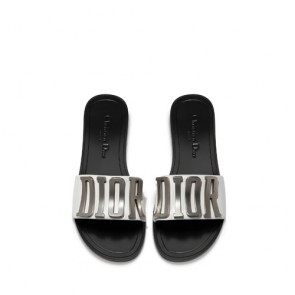 Dior leather metallic  D.I.O.R slipper