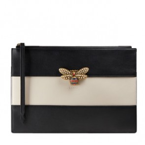 Gucci women queen margaret leather pouch 476077