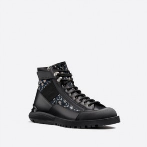 Oblique and black calfskin boots 3BO219YOF_H169