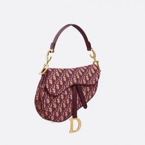 Women burgundy oblique saddle bag M0446CTZQ_M974