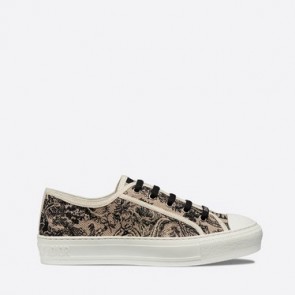 Women walk n dior sneaker embroidered with toile de jouy