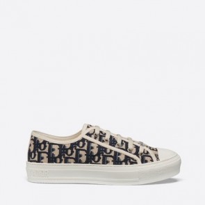 Women walk'n'dior sneaker oblique embroidered canvas KCK211OBE_S56B