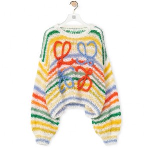 Lady's Loewe Stripe Sweater In Mohair