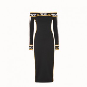 Women Black jersey dress FD9864A5VBF0GME