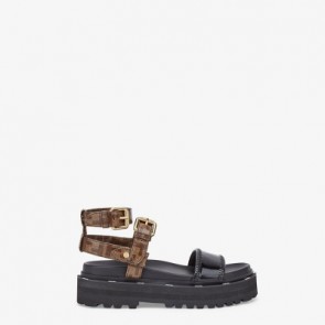 Women's Fendi Sandals in glossy black neoprene Shoes 8X7050A8TWF0XLL