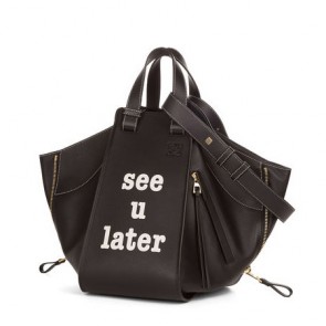 Loewe womens Hammock See U Later Bag Black/White