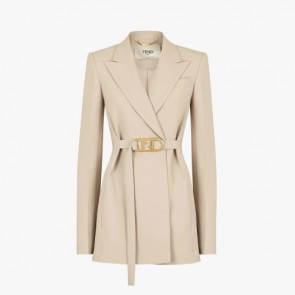 Lady's Fendi Jacket Beige Cady Blazer