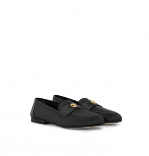 Lady's Louis Vuitton Soho Flat Loafer Shoes Black 