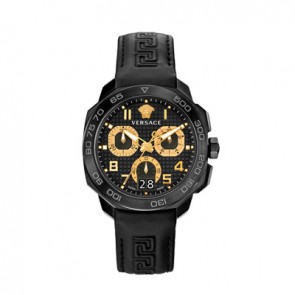 Versace men dylos chrono Black steel watch