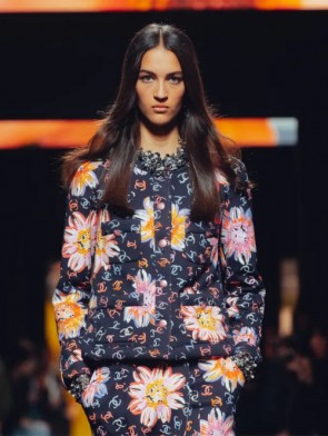 Lady's Chanel Printed Neoprene Jacket
