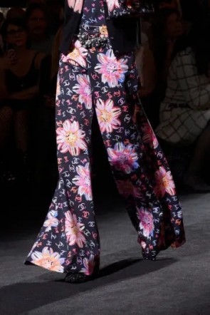 Lady's Chanel Printed Neoprene Pants