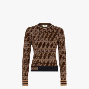 Fendi FF Motif Slim Fit Sweater
