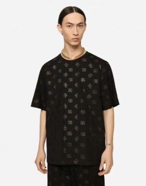 Men's Dolce Gabbana T-Shirt With DG Monogram Print