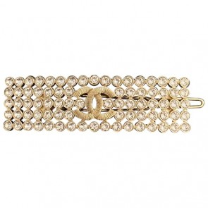 Chanel Hair Clip Metal Strass