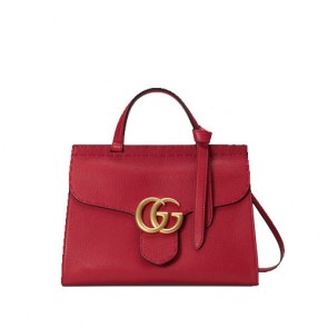Gucci GG Marmont leather top handle bag red leather 421890 A7M0T 6339