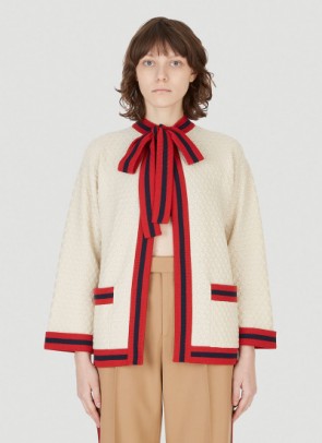 Lady's Gucci Bow Tie Swing Cardigan