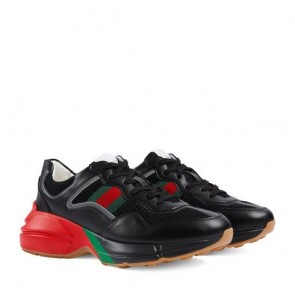 Gucci Rhyton Sneaker Leather Effect Fabric Shoes 6434912h0401093