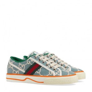 Gucci Tennis 1977 Sneaker Light Blue With Contrast GG Pattern