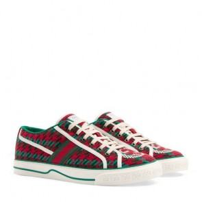 Gucci Tennis 1977 Sneaker Shoes With Houndstooth