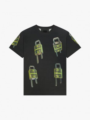 Men's Givenchy 4g Lock Oversized T-Shirt In Jersey