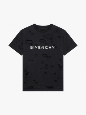 Men's Givenchy Oversized T-Shirt With Destroyed Effect