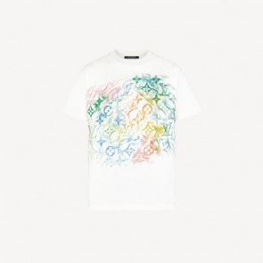 Men's LV Pastel Monogram Printed T Shirt 1A8GUS