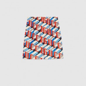 Men's Gucci Pixel Print Silk Shorts