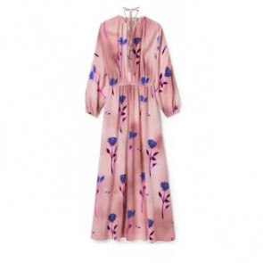 Lady's Gucci Silk Crêpe De Chine Floral Print Dress