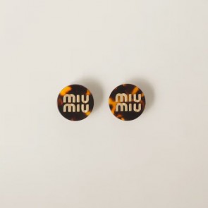 Lady's Miumiu Tortoiseshell Plexiglas Earrings