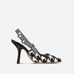 Women Dior Macro Houndstooth Motif  Slingback pump Shoes