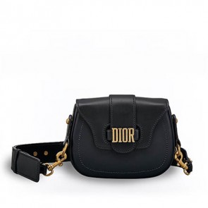 Dior women d fence saddlebag in white calfskin