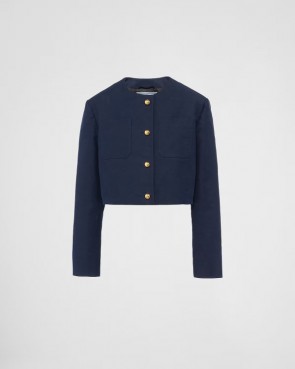 Lady's Prada Single-Breasted Tricotine Jacket