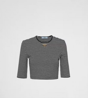 Lady's Prada Striped Jersey Top