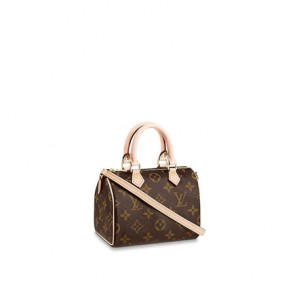 LV NANO SPEEDY MONOGRAM HANDBAGS FOR WOMEN