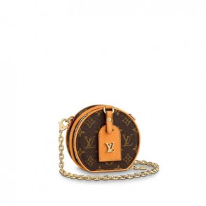 Women boite chapeau necklace monogram canvas handbags