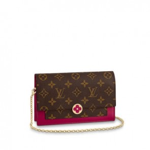 Women flore chain wallet monogram M67404