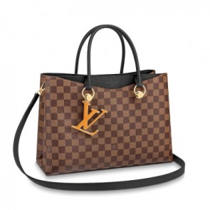 Women riverside damier ebene handbag N40050