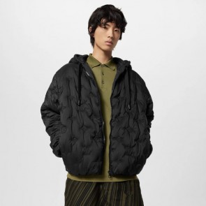 Men's Louis Vuitton Monogram Quilted Hooded Blouson Hoodie