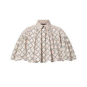 Lady's LV Monogram Tiles Cape Blouse