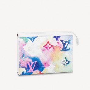 LV Monogram Watercolor Multico POCHETTE VOYAGE MM Pouch Bag M80460
